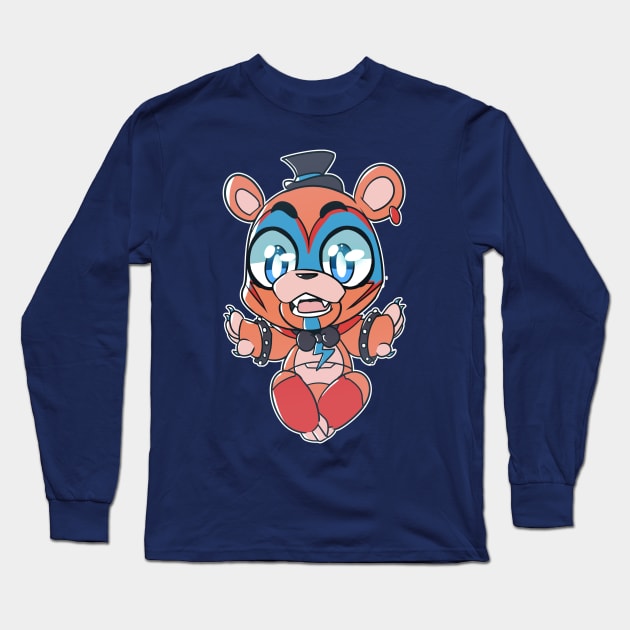 Chibi FNAF Security Breach Glamrock Freddy Long Sleeve T-Shirt by kelsmister